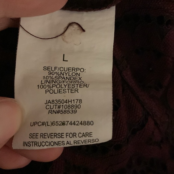 Speechless Plum Purple Lace Mini Dress - Size Large EUC - Picture 8 of 11